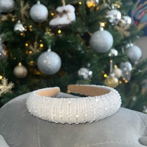 White rhinestones headband